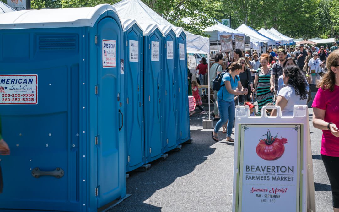 portable toilet rental for events - beaverton farmers market
