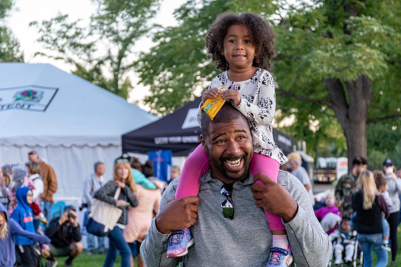 photo of family at festival | portland salem vancouver washington oregon porta potty
