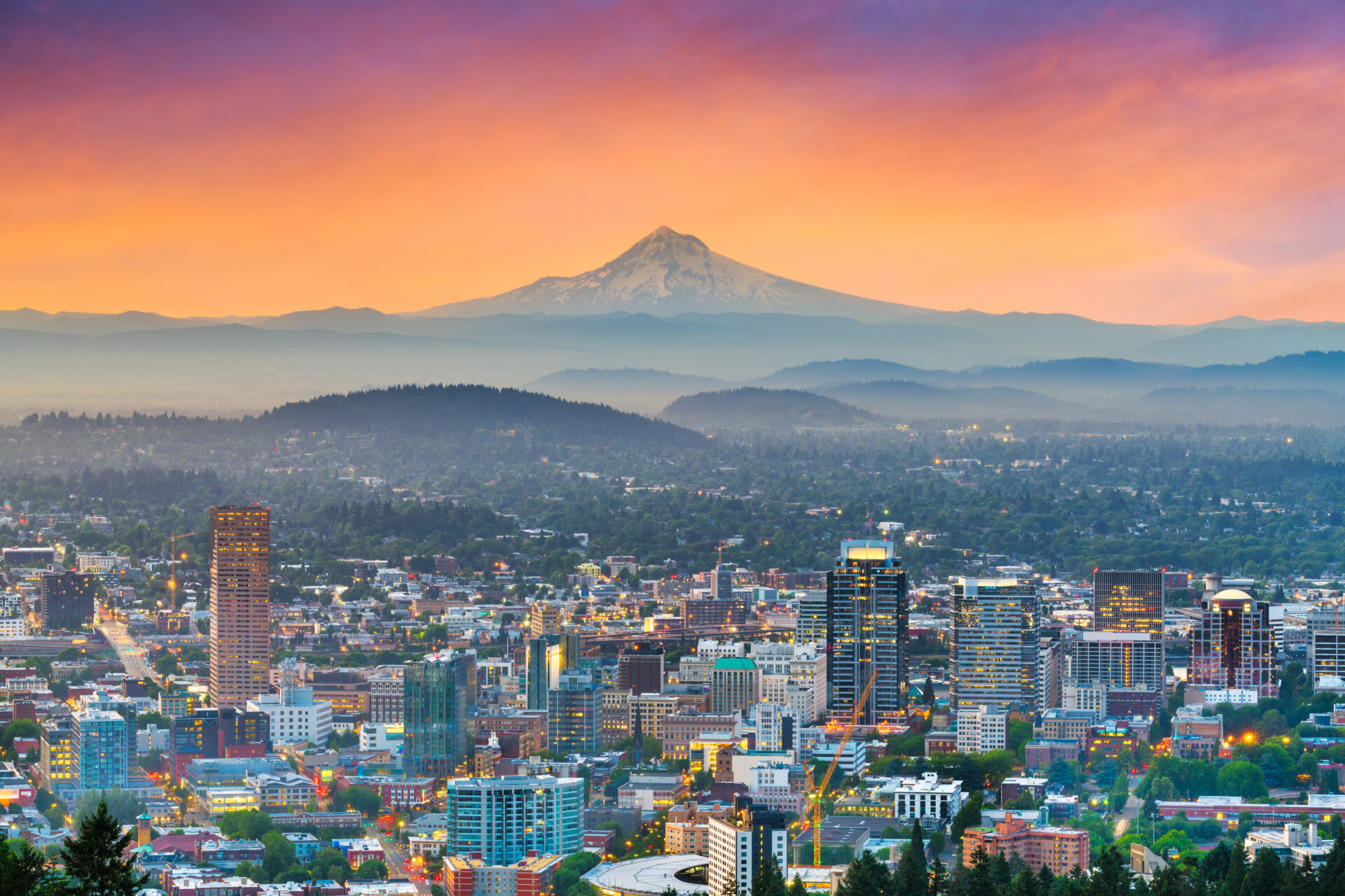 portland oregon skyline | porta potty rental vancouver washintgon and oregon