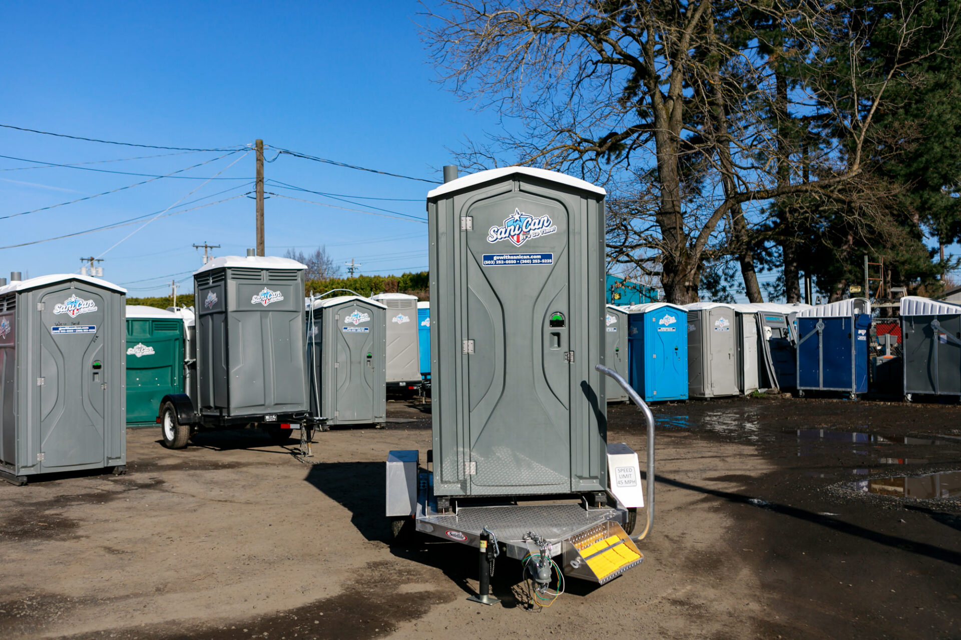 2-stall luxury restroom trailer unit.