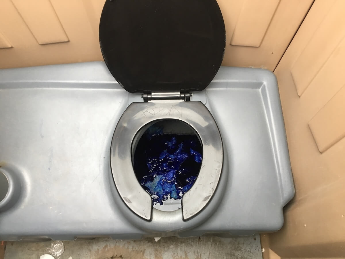 porta-potty blue liquid