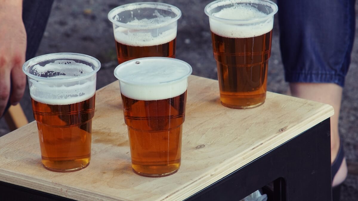beer gardens and alcohol heavy events with porta potties